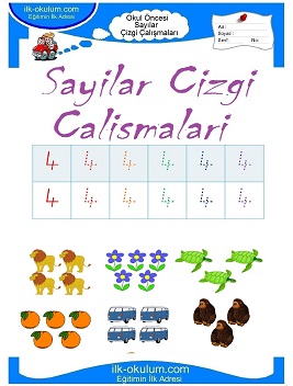 Çocuklar İçin Çizgi Çalışma Sayfaları 